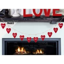 72 In. Wooden/Metal Valentine's Heart Garland 11 72 In. Wooden/Metal Valentine's Heart Garland -The Home Depot Shop glitzhome seasonal decorations 2019400003 31 1000
