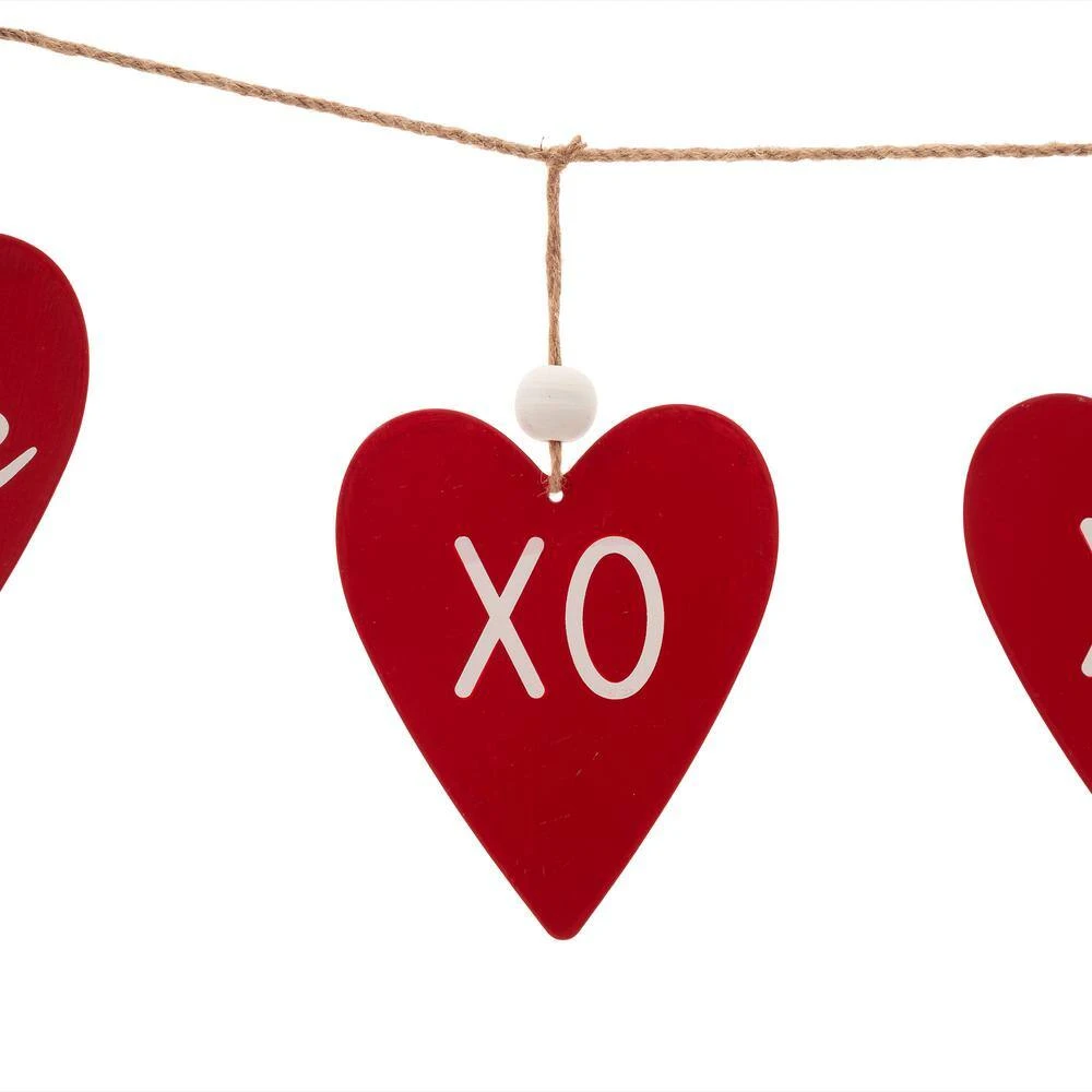 72 In. Wooden/Metal Valentine's Heart Garland 3 72 In. Wooden/Metal Valentine's Heart Garland - Image 3