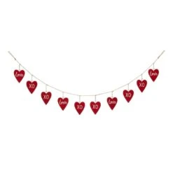 72 In. Wooden/Metal Valentine's Heart Garland
