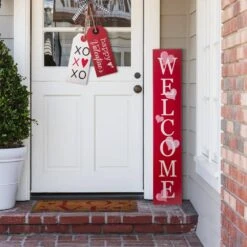 42 In. H Wooden Valentines Large Porch Sign/Decor 13 42 In. H Wooden Valentines Large Porch Sign/Decor -The Home Depot Shop glitzhome seasonal decorations 2019400010 31 1000