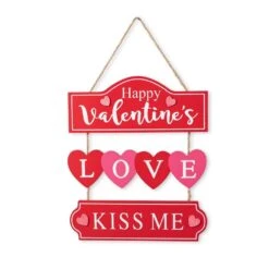 13.50 In. H Valentine's Wooden LOVE Word Sign Door Hanger