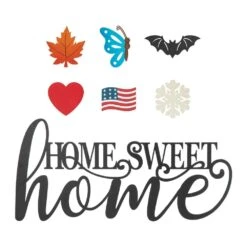 11.5 In. H Metal Home Sweet Home Wall Decor, W/6 Changeable Decors(Spring/Valentine/Patriotic/Fall/Halloween/Christmas) 8 11.5 In. H Metal Home Sweet Home Wall Decor, W/6 Changeable Decors(Spring/Valentine/Patriotic/Fall/Halloween/Christmas) -The Home Depot Shop glitzhome seasonal decorations 2027200013 4f 1000