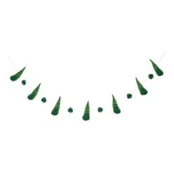 72 In. Fabric St. Patrick's Gnomes And Shamrocks Garland -The Home Depot Shop glitzhome seasonal decorations 2029100002 44 1000
