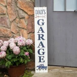 42 In. H Double Sided Wooden Porch Decor Mother's Day And Father's Day -The Home Depot Shop glitzhome seasonal decorations 2031500001 31 1000