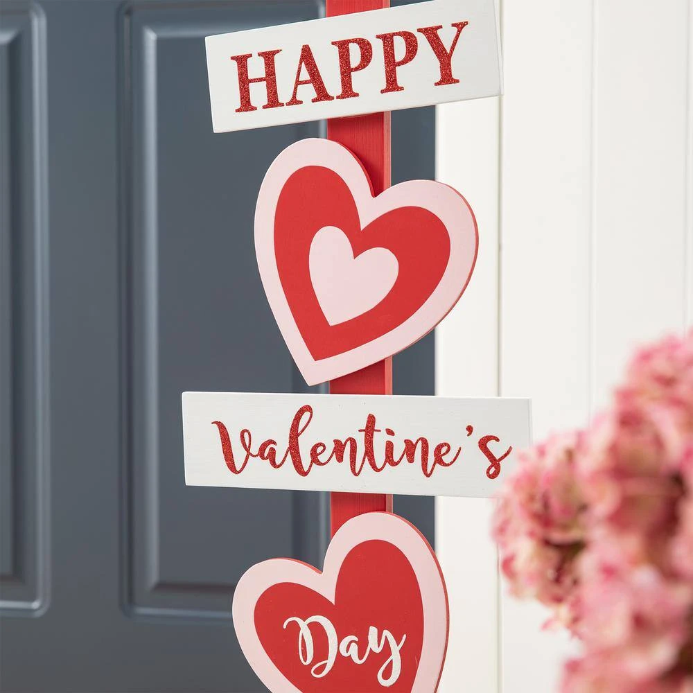 35.75 In.H Valentine's Wooden Heart And Love House Porch Decor(KD) 7 35.75 In.H Valentine's Wooden Heart And Love House Porch Decor(KD) - Image 7