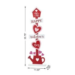 35.75 In.H Valentine's Wooden Heart And Love House Porch Decor(KD) 10 35.75 In.H Valentine's Wooden Heart And Love House Porch Decor(KD) -The Home Depot Shop glitzhome seasonal decorations 2032000002 c3 1000