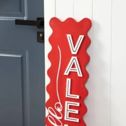 39.25 In. H Valentine's Wooden HELLO VALENTINE Porch Decor -The Home Depot Shop glitzhome seasonal decorations 2032000005 1f 1000