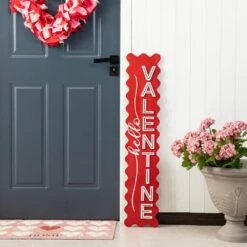39.25 In. H Valentine's Wooden HELLO VALENTINE Porch Decor -The Home Depot Shop glitzhome seasonal decorations 2032000005 77 1000