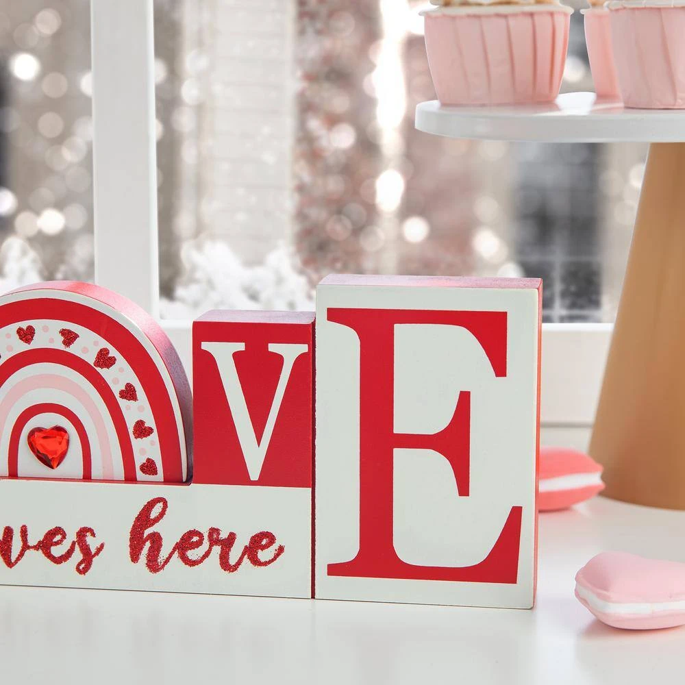 4.25 In. H Valentine's Wooden LOVE Table Decor 7 4.25 In. H Valentine's Wooden LOVE Table Decor - Image 7