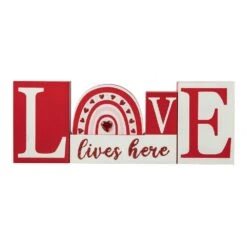 4.25 In. H Valentine's Wooden LOVE Table Decor 11 4.25 In. H Valentine's Wooden LOVE Table Decor -The Home Depot Shop glitzhome seasonal decorations 2032100010 c3 1000