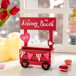 10 In. H Valentine's Wooden KISSING BOOTH Table Decor 13 10 In. H Valentine's Wooden KISSING BOOTH Table Decor -The Home Depot Shop glitzhome seasonal decorations 2032100012 31 1000