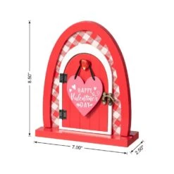 Valentine's 8.5 In. H Wooden Door-Shaped Photo Frame Table Decor -The Home Depot Shop glitzhome seasonal decorations 2032100015 1f 1000