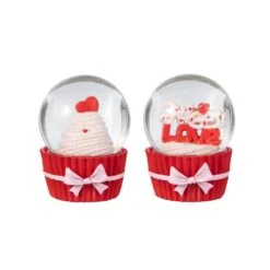 Valentine's 3.25 In. H Resin Cupcakes Waterglobes (Set Of 2) 11 Valentine's 3.25 In. H Resin Cupcakes Waterglobes (Set Of 2) -The Home Depot Shop glitzhome seasonal decorations 2032100017 c3 1000