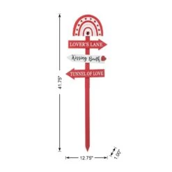 41.75 In. H Valentine's Wooden Rainbow Word Sign Patch And Yard Stake 9 41.75 In. H Valentine's Wooden Rainbow Word Sign Patch And Yard Stake -The Home Depot Shop glitzhome seasonal decorations 2032200004 c3 1000
