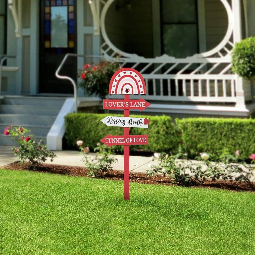 41.75 In. H Valentine's Wooden Rainbow Word Sign Patch And Yard Stake 2 41.75 In. H Valentine's Wooden Rainbow Word Sign Patch And Yard Stake - Image 2