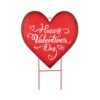 24 In. H Metal Happy Valentine's Day Heart Yard Stake Or Wall Decor