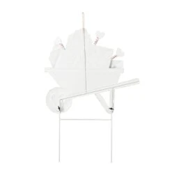 24 In. H Valentine's Metal LOVE Mail Wagon Yard Stake Or Wall Decor -The Home Depot Shop glitzhome seasonal decorations 2032200006 66 1000