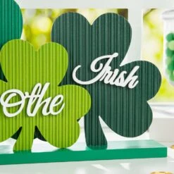 9.5 In. H St.Patrick's Wooden Shamrocks Table Decor 14 9.5 In. H St.Patrick's Wooden Shamrocks Table Decor -The Home Depot Shop glitzhome seasonal decorations 2032800006 44 1000