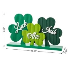 9.5 In. H St.Patrick's Wooden Shamrocks Table Decor 12 9.5 In. H St.Patrick's Wooden Shamrocks Table Decor -The Home Depot Shop glitzhome seasonal decorations 2032800006 4f 1000