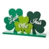 9.5 In. H St.Patrick's Wooden Shamrocks Table Decor