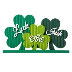 9.5 In. H St.Patrick's Wooden Shamrocks Table Decor 11 9.5 In. H St.Patrick's Wooden Shamrocks Table Decor -The Home Depot Shop glitzhome seasonal decorations 2032800006 c3 1000