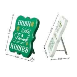 6.00 In. H St. Patrick's Wooden Table Decor (Set Of 2) 14 6.00 In. H St. Patrick's Wooden Table Decor (Set Of 2) -The Home Depot Shop glitzhome seasonal decorations 2032800007 1f 1000
