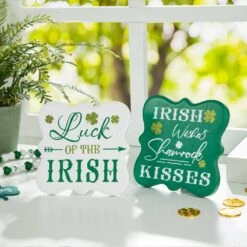 6.00 In. H St. Patrick's Wooden Table Decor (Set Of 2) 17 6.00 In. H St. Patrick's Wooden Table Decor (Set Of 2) -The Home Depot Shop glitzhome seasonal decorations 2032800007 31 1000