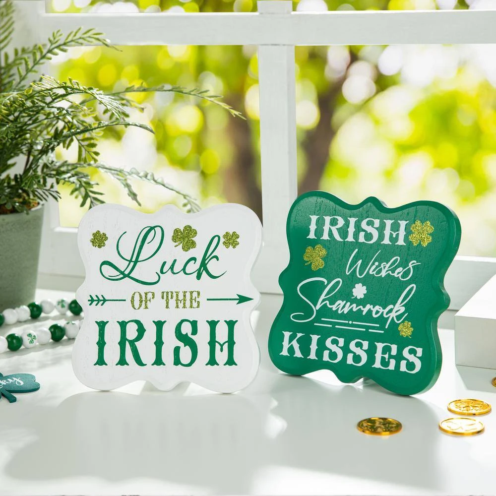 6.00 In. H St. Patrick's Wooden Table Decor (Set Of 2) 9 6.00 In. H St. Patrick's Wooden Table Decor (Set Of 2) - Image 9