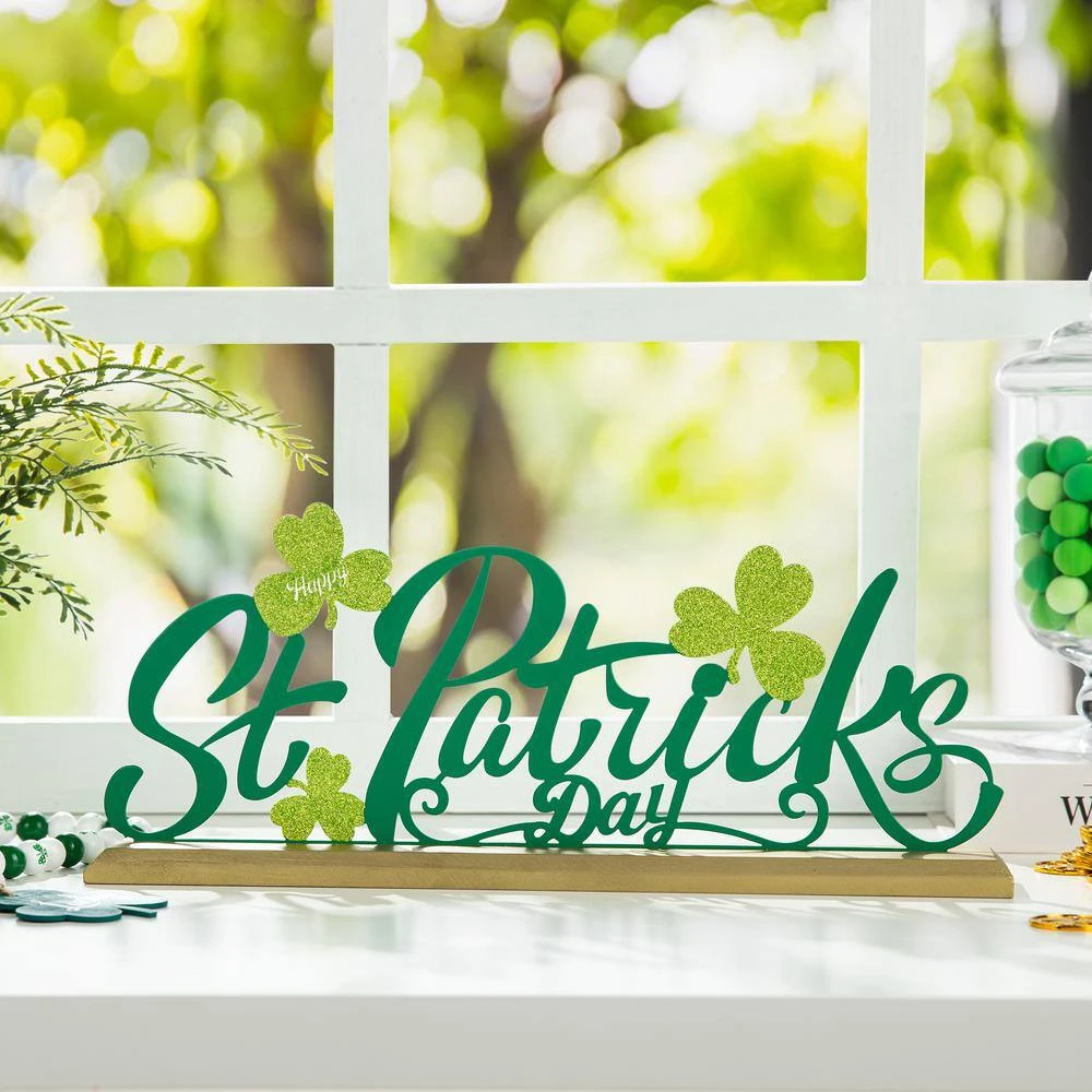 6.75 In. H St. Patrick's Metal Table Decor 2 6.75 In. H St. Patrick's Metal Table Decor - Image 2