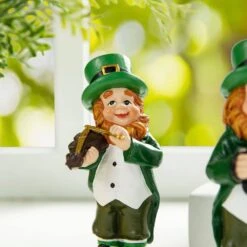 5 In. H St. Patrick's Leprechaun Musicians Resin Table Decor (Set Of 3) 14 5 In. H St. Patrick's Leprechaun Musicians Resin Table Decor (Set Of 3) -The Home Depot Shop glitzhome seasonal decorations 2032800011 1f 1000