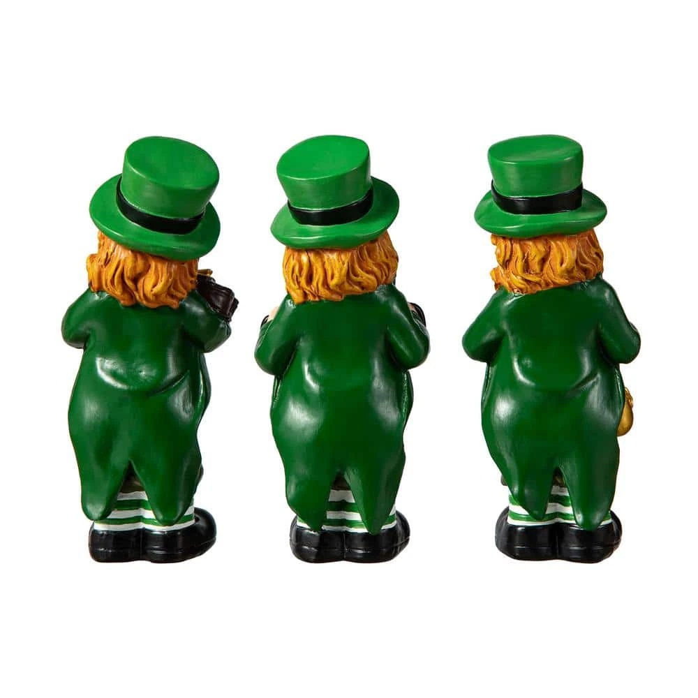 5 In. H St. Patrick's Leprechaun Musicians Resin Table Decor (Set Of 3) 3 5 In. H St. Patrick's Leprechaun Musicians Resin Table Decor (Set Of 3) - Image 3