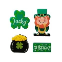 6 In. H St Patrick's Epoxy Wooden Shamrock & Pot Of Gold & Leprechaun Table Decor(Set Of 4) 16 6 In. H St Patrick's Epoxy Wooden Shamrock & Pot Of Gold & Leprechaun Table Decor(Set Of 4) -The Home Depot Shop glitzhome seasonal decorations 2032800013 4f 1000