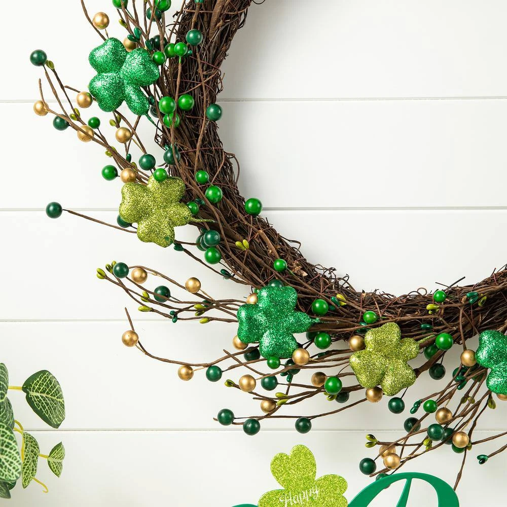 20 In. D St.Patrick's Shamrock Berry Wreath 6 20 In. D St.Patrick's Shamrock Berry Wreath - Image 6