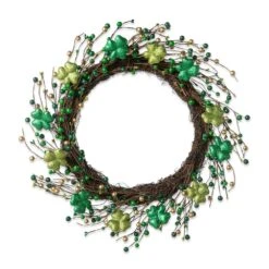 20 In. D St.Patrick's Shamrock Berry Wreath