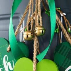 18.50 In. H St. Patrick's Wooden Shamrock Door Hanger -The Home Depot Shop glitzhome seasonal decorations 2032900007 1f 1000