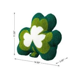 14 In. H St. Patrick's Hooked Shamrock-shaped Pillow 15 14 In. H St. Patrick's Hooked Shamrock-shaped Pillow -The Home Depot Shop glitzhome seasonal decorations 2033100001 1f 1000