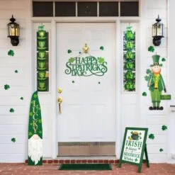 36 In. H St. Patrick's Metal Leprechaun Yard Stake Or Standing Decor Or Wall Decor -The Home Depot Shop glitzhome seasonal decorations 2033200002 1f 1000