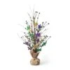 21 In. H Lighted Mardi Gras Fleur-de-Lis And Berry Christmas Table Tree