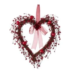 17 In. H Valentine's Berry Heart Wreath