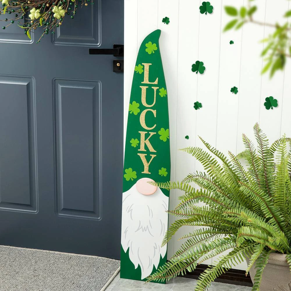 42 In. H St. Patrick's Wooden Gonme Porch Décor 4 42 In. H St. Patrick's Wooden Gonme Porch Décor - Image 4