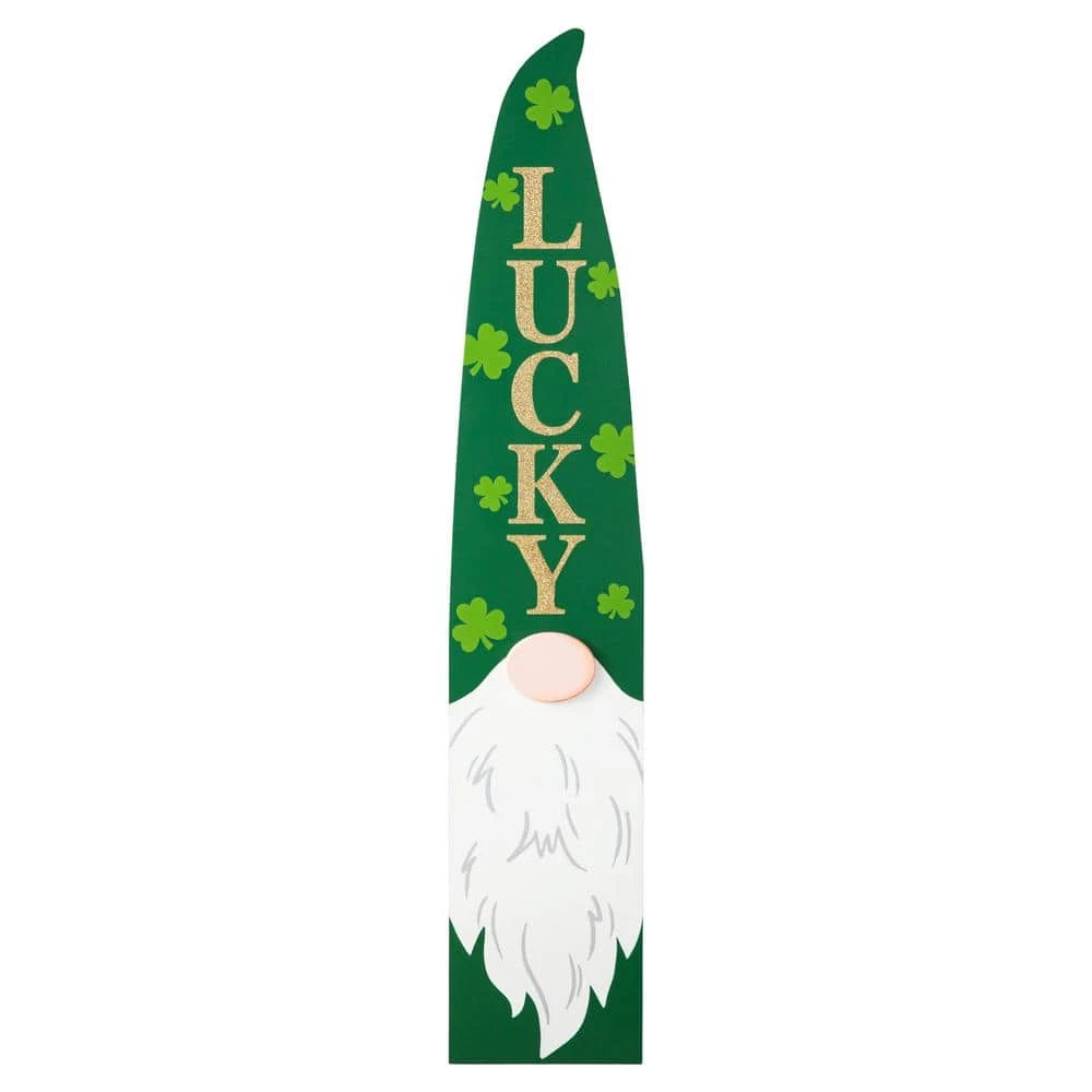 42 In. H St. Patrick's Wooden Gonme Porch Décor 1 42 In. H St. Patrick's Wooden Gonme Porch Décor