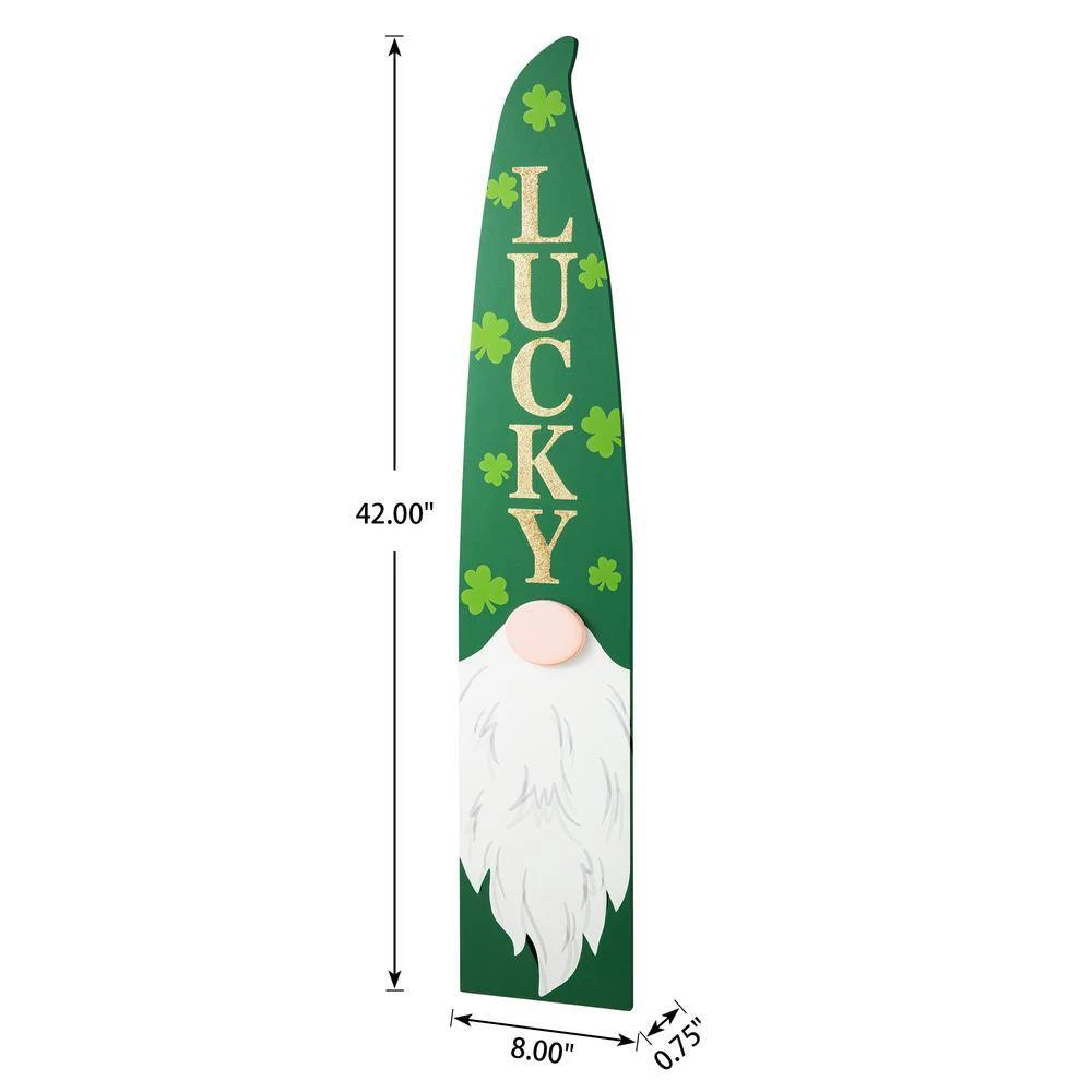 42 In. H St. Patrick's Wooden Gonme Porch Décor 3 42 In. H St. Patrick's Wooden Gonme Porch Décor - Image 3