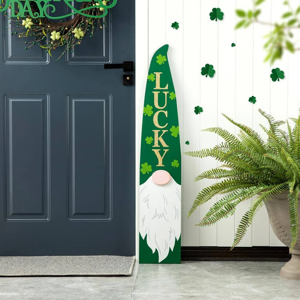 42 In. H St. Patrick's Wooden Gonme Porch Décor 2 42 In. H St. Patrick's Wooden Gonme Porch Décor - Image 2