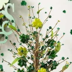 18 In. H St Patrick's Shamrock And Berry Table Tree 10 18 In. H St Patrick's Shamrock And Berry Table Tree -The Home Depot Shop glitzhome seasonal decorations gh2032800005 1f 1000