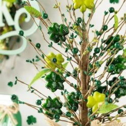 18 In. H St Patrick's Shamrock And Berry Table Tree 11 18 In. H St Patrick's Shamrock And Berry Table Tree -The Home Depot Shop glitzhome seasonal decorations gh2032800005 44 1000
