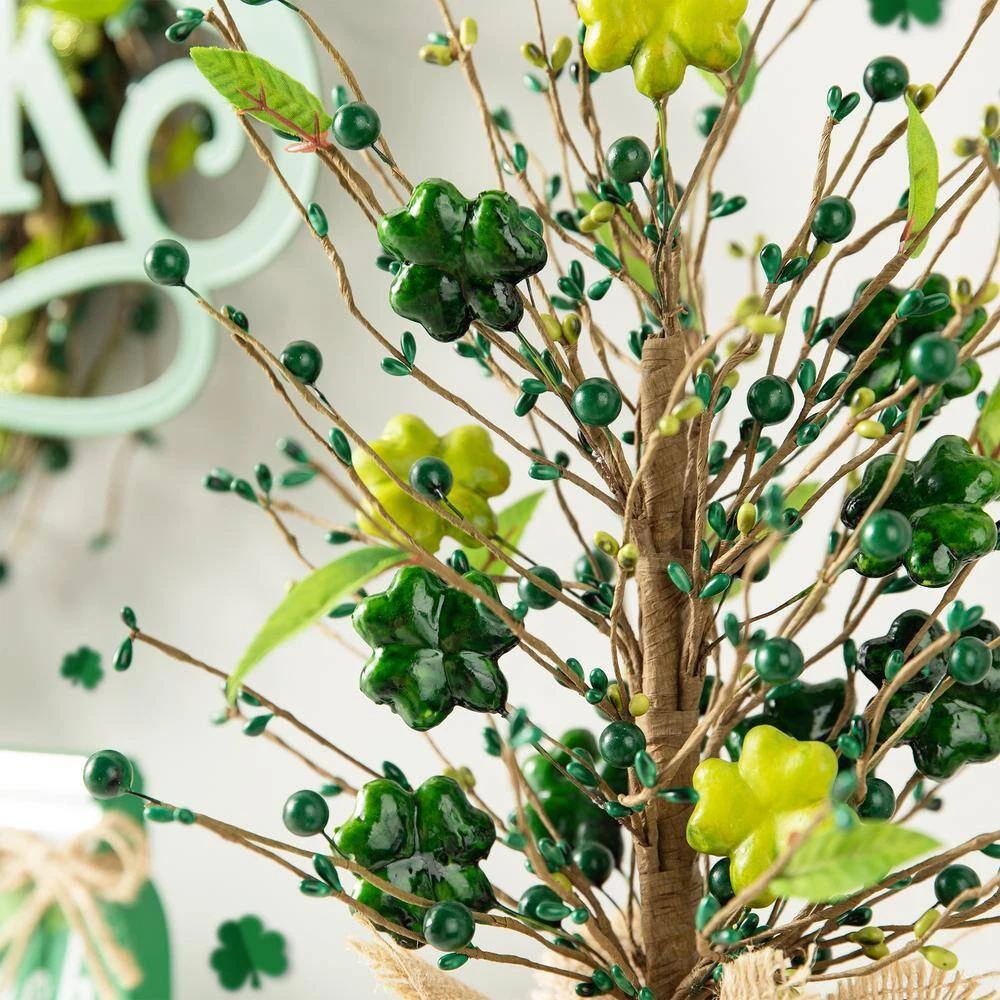 18 In. H St Patrick's Shamrock And Berry Table Tree 6 18 In. H St Patrick's Shamrock And Berry Table Tree - Image 6