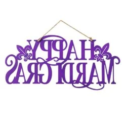 11 .5 In. H Metal "HAPPY MARDI GRAS" Wall Decor -The Home Depot Shop glitzhome seasonal decorations gj2037100005 66 1000