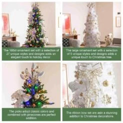 178 CT Christmas Elegant Silver And Gold Shatterproof Ornaments With Matched Pinecone Picks And Ribbon Bow Sets 17 178 CT Christmas Elegant Silver And Gold Shatterproof Ornaments With Matched Pinecone Picks And Ribbon Bow Sets -The Home Depot Shop glitzhome single christmas ornaments 2010200065 76 1000