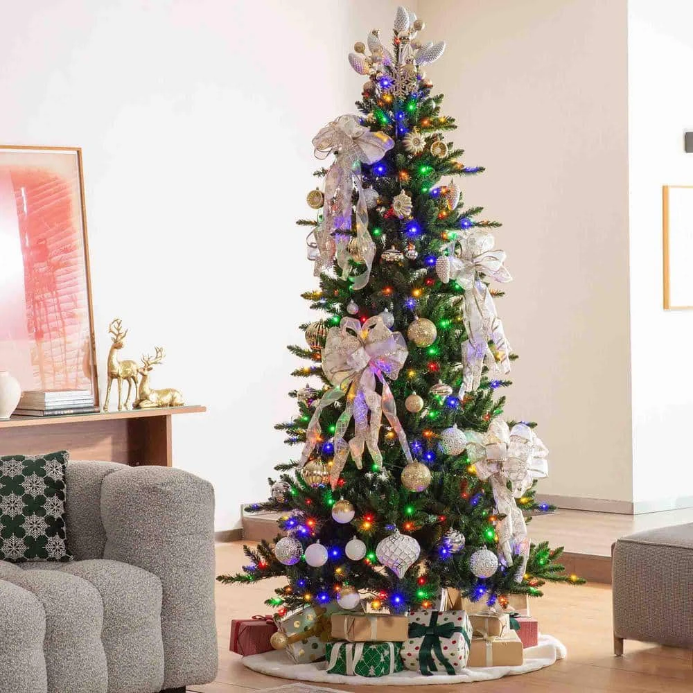 178 CT Christmas Elegant Silver And Gold Shatterproof Ornaments With Matched Pinecone Picks And Ribbon Bow Sets 2 178 CT Christmas Elegant Silver And Gold Shatterproof Ornaments With Matched Pinecone Picks And Ribbon Bow Sets - Image 2