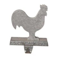 6.1 In. L Galvanized Metal Cock Stocking Holder